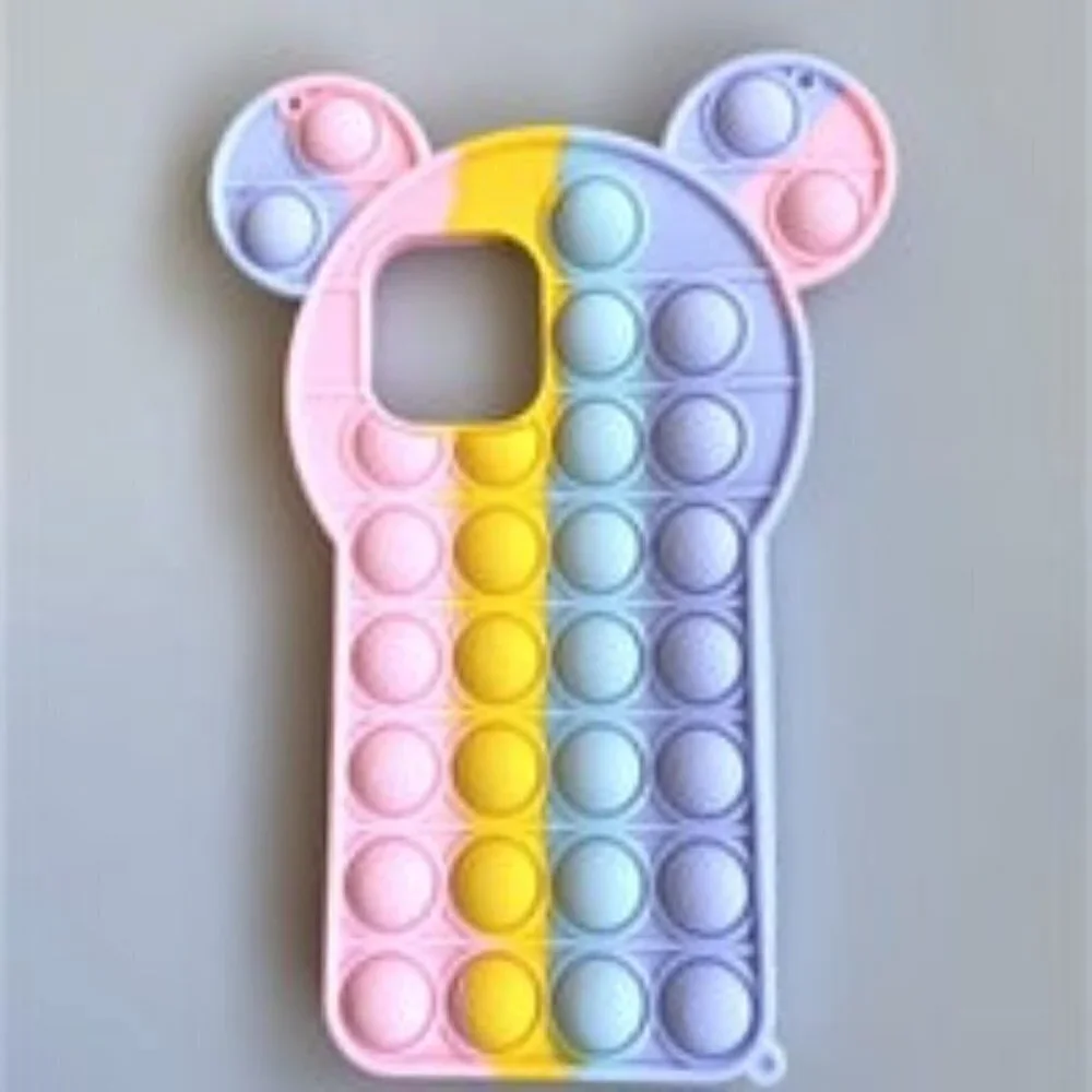 IPHONE 12  PRO MAX PUSH POP BUBBLES FIDGET RAINBOW MOUSE CASE